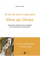Vivre du christ - livre catechumene 3e  annee (livre jaune) - cheminement d'initiation de la vie chr