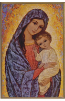 Vierge de la lumiere - mini icone autocollante 7x5 cm -  742.11