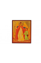 L'ange gardien - icone doree a la feuille 13,7x9,6 cm -  150.63