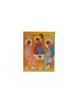 La trinite - icone doree a la feuille 9,5x8 cm -  754.14