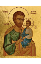 Saint joseph a l'enfant - mini icone autocollante 8,8x6,5 cm -  328.13