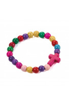 Bracelet perles multicolore enfant