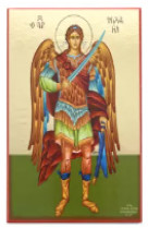 Icone saint michel archange impression dore 15*10