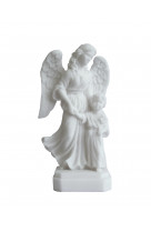 Statue albatre ange gardien fille