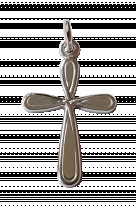 Croix argent  rhodie stylisee sans christ 25mm  2g